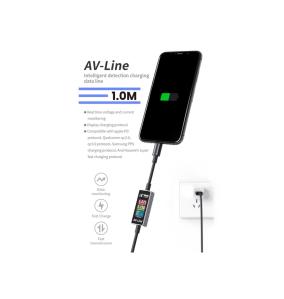 Cable Detector de Voltaje y Corriente AV-Line Lightning-USB