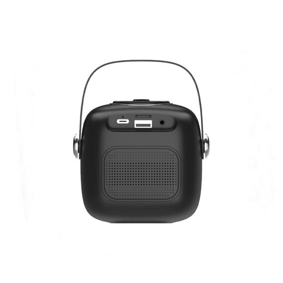 Altavoz Bluetooth Universal 6W Mini Karaoke con Micrófono negro