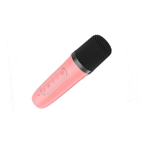 Altavoz Bluetooth Universal 6W Mini Karaoke con Micrófono rosa