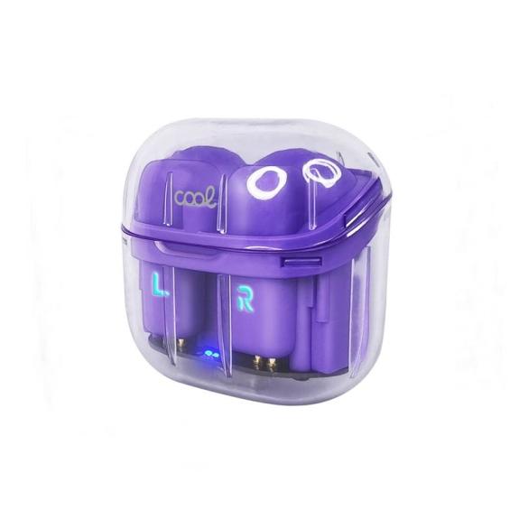 Auriculares Stereo Bluetooth Dual Pod Earbuds Cool violeta