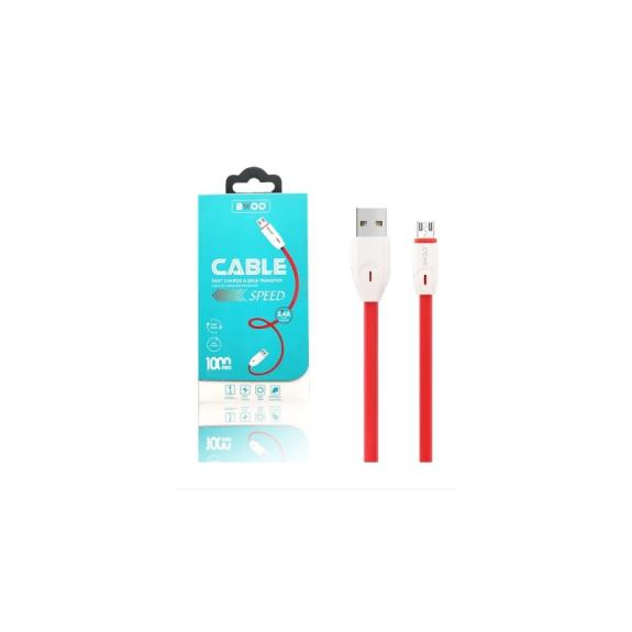 Cable Micro USB de Carga Rápida Rojo