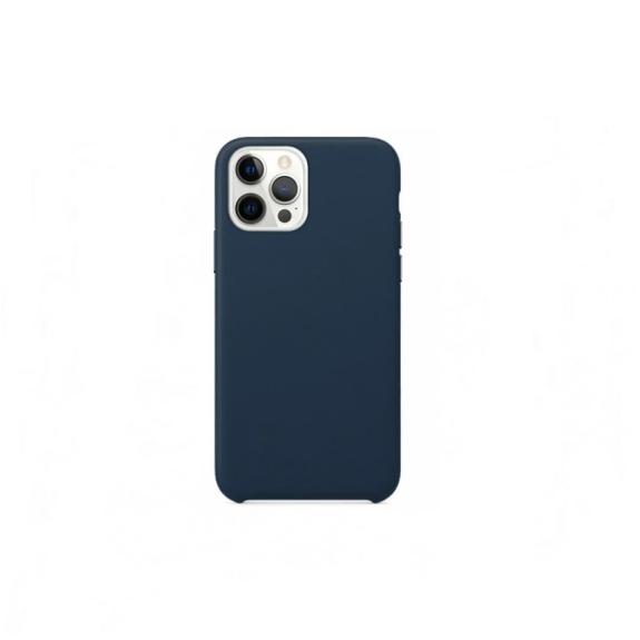 FUNDA CARCASA SILICONA SUAVE AZUL OSCURO PARA IPHONE 12 MINI