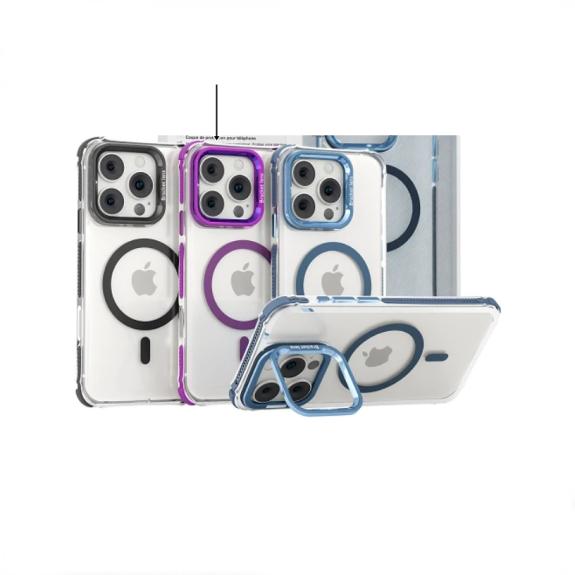 Funda Magsafe con Soporte para iPhone 16 Pro morado