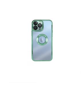 Funda Silicona Cromado para iPhone 16 Pro Max verde