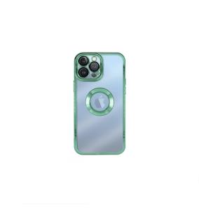 Funda Silicona Cromado para iPhone 16 Pro verde