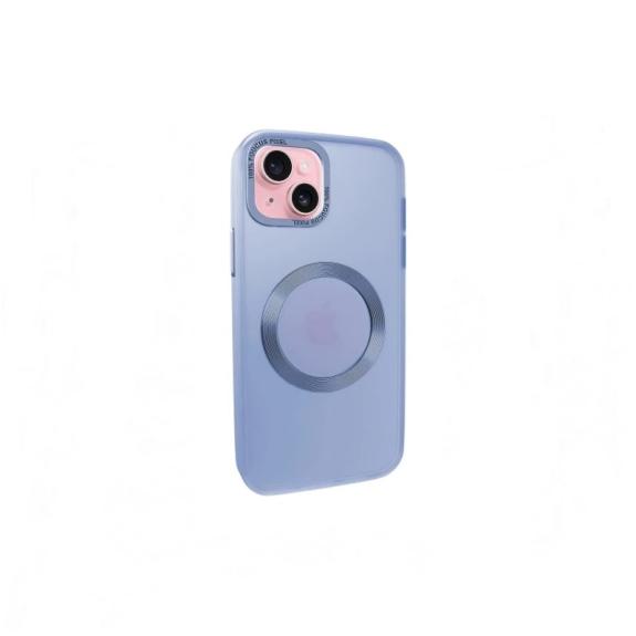 Funda Silicona para iPhone 14 azul con iman magsafe