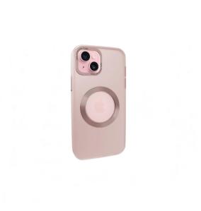 Funda Silicona para iPhone 14 Plus rosa con iman magsafe