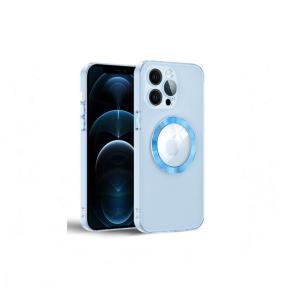 Funda Silicona para iPhone 14 Pro Max azul con iman magsafe