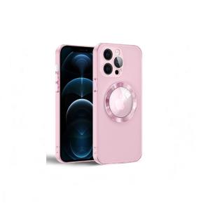 Funda Silicona para iPhone 14 Pro Max rosa con iman magsafe