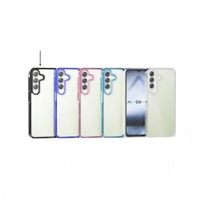 Funda silicona Samsung Galaxy A15 Transparente / Negro