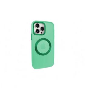 Funda Smoked para iPhone 12 / 12 Pro verde con iman magsafe