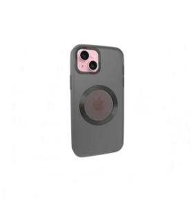 Funda Smoked para iPhone 15 negro con iman magsafe