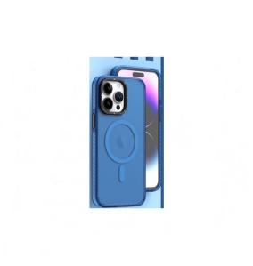 Funda Smoked para iPhone 15 Pro azul marino con iman magsafe