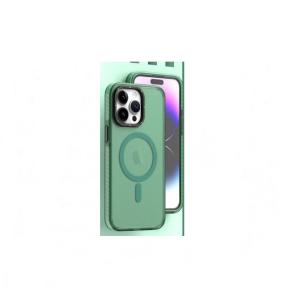 Funda Smoked para iPhone 15 Pro Max verde con iman magsafe