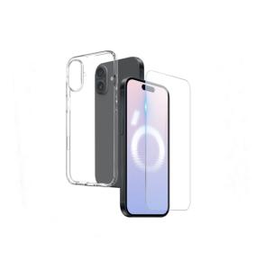 Funda TPU + Cristal para iPhone 16 Plus transparente