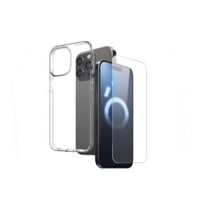 Funda TPU + Cristal para iPhone 16 Pro transparente