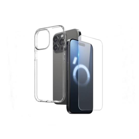 Funda TPU + Cristal para iPhone 16 Pro transparente