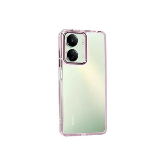 Funda Xiaomi Redmi 13C transparente - rosa