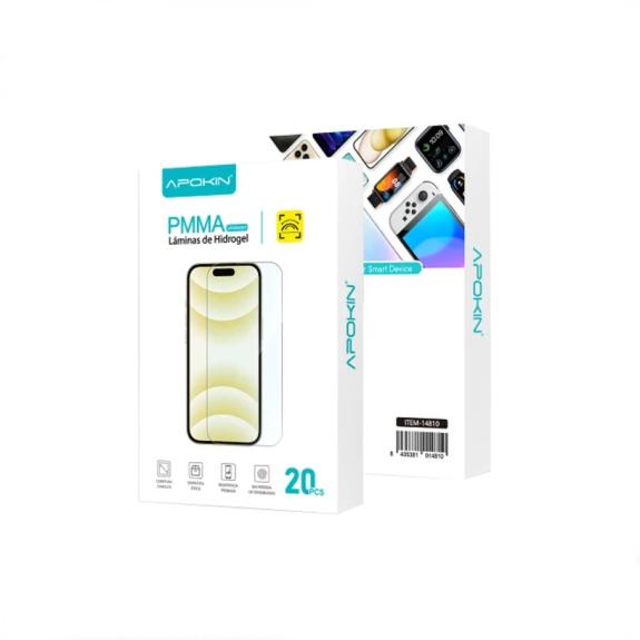 Pack 20 Láminas PMMA Apokin de Hidrogel para Smartphone