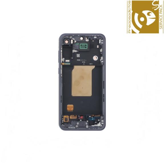 Pantalla para Samsung Galaxy A55 5G con marco negro SERVICE PACK