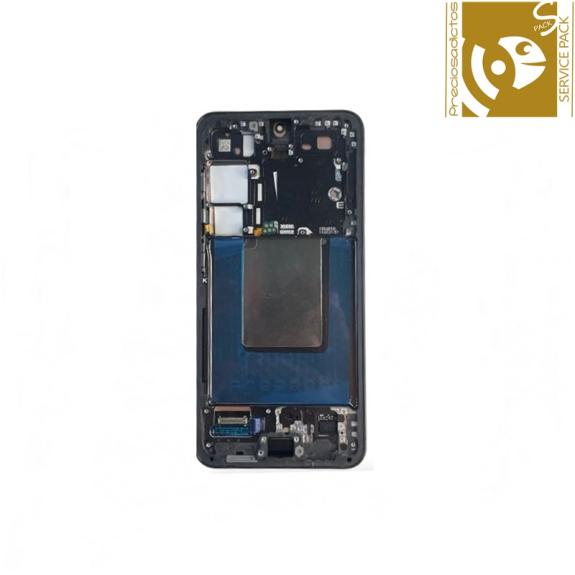 Pantalla para Samsung Galaxy S24 5G con marco negro SERVICE PACK