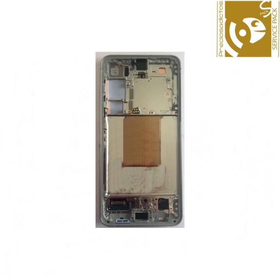 Pantalla para Samsung Galaxy S24 5G con marco verde SERVICE PACK