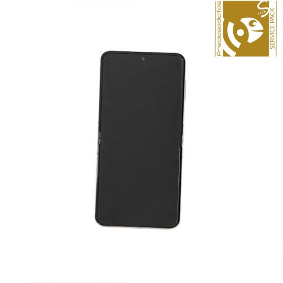 Pantalla para Samsung Galaxy Z Flip5 marco crema SERVICE PACK