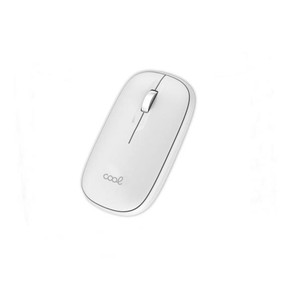 Ratón blanco inalámbrico COOL Slim Bluetooth + Adap. USB