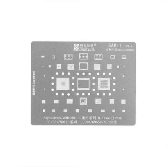 Stencil BGA Mjiing del IC Chip para Samsung Galaxy S8 / Plus