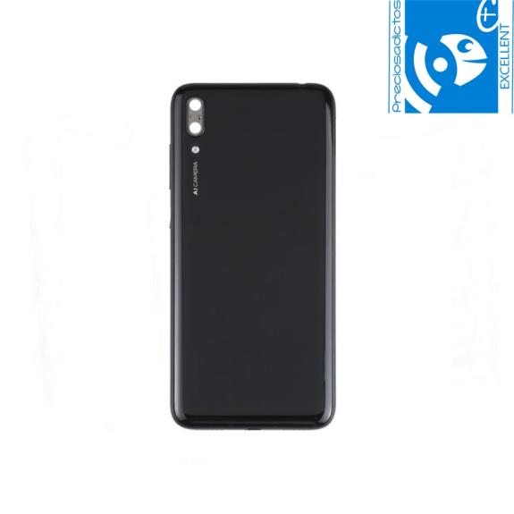 TAPA TRASERA CON LENTE PARA HUAWEI Y7 2019 / Y7 PRIME 2019 NEGRO